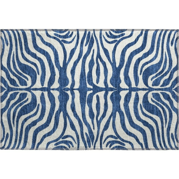 Dalyn Rugs Premium Machine Washable Mayfield AMF1042 Navy 1'8" x 2'6" Rug