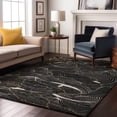 thumbnail image 1 of Addison Rugs Mayfield Premium Machine Washable Transitional Lines Black Rectangle Rug, 9' x 12', 1 of 6
