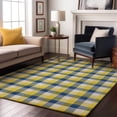 thumbnail image 1 of Addison Rugs Mayfield Premium Machine Washable Transitional Plaid Yellow Rectangle Rug, 10' x 14', 1 of 6