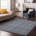 thumbnail image 1 of Addison Rugs Mayfield Premium Machine Washable Transitional Plaid Navy Rectangle Rug, 5' x 7'6", 1 of 6