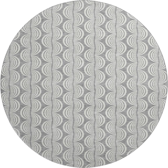 Dalyn Rugs Premium Machine Washable Mayfield AMF1055 Gray 8' x 8' Round Rug