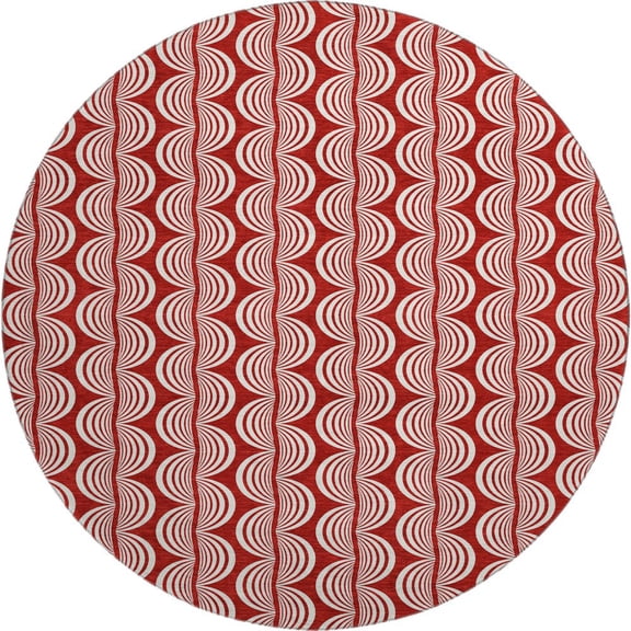 Dalyn Rugs Premium Machine Washable Mayfield AMF1055 Red 8' x 8' Round Rug