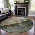 thumbnail image 1 of Addison Rugs Mayfield Premium Machine Washable Transitional Modern Fern Round Rug, 8' x 8', 1 of 5