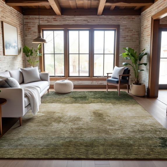 Addison Rugs Mayfield Premium Machine Washable Transitional Modern Fern Rectangle Rug, 8' x 10'