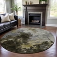 thumbnail image 1 of Addison Rugs Mayfield Premium Machine Washable Transitional Abstract Brown Round Rug, 8' x 8', 1 of 5