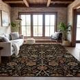 thumbnail image 1 of Addison Rugs Mayfield Premium Machine Washable Transitional Floral Black Rectangle Rug, 8' x 10', 1 of 6
