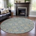 thumbnail image 1 of Addison Rugs Mayfield Premium Machine Washable Transitional Floral Sky Round Rug, 8' x 8', 1 of 5
