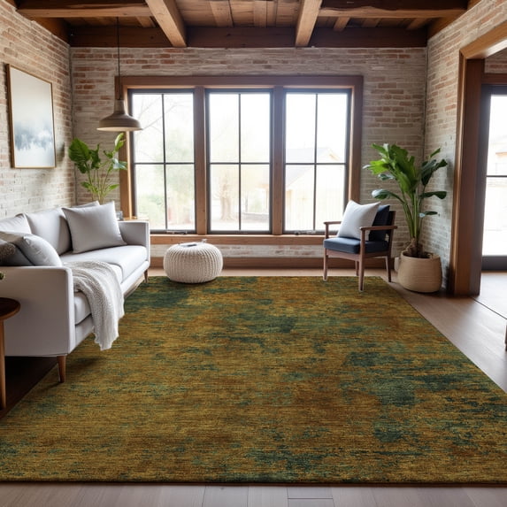 Addison Rugs Mayfield Premium Machine Washable Transitional Abstract Copper Rectangle Rug, 8' x 10'
