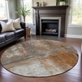 thumbnail image 1 of Addison Rugs Mayfield Premium Machine Washable Transitional Modern Copper Round Rug, 8' x 8', 1 of 5