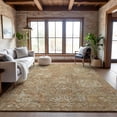 thumbnail image 1 of Addison Rugs Mayfield Premium Machine Washable Traditional Damask Khaki Rectangle Rug, 8' x 10', 1 of 6