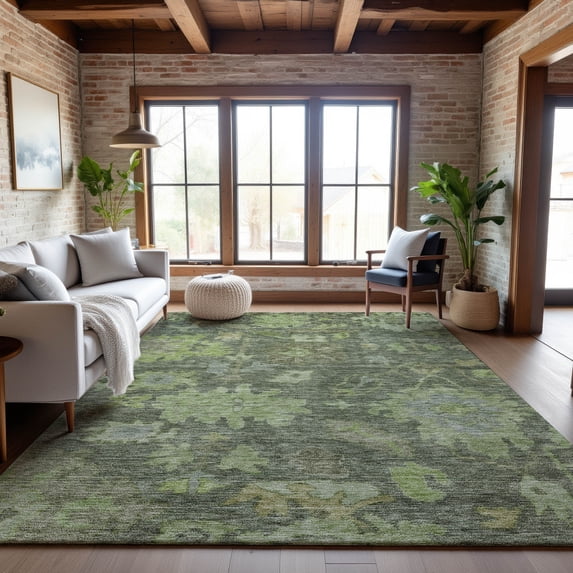 Addison Rugs Mayfield Premium Machine Washable Traditional Global Fern Rectangle Rug, 10' x 14'