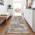 thumbnail image 1 of Addison Rugs Mayfield Premium Machine Washable Traditional Global Gold Runner Rug, 2'3" x 7'6", 1 of 5