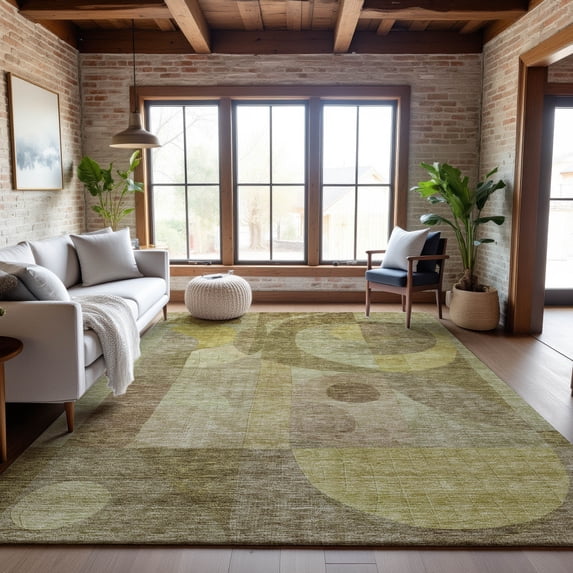 Addison Rugs Mayfield Premium Machine Washable Transitional Modern Wheat Rectangle Rug, 9' x 12'