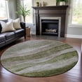 thumbnail image 1 of Addison Rugs Mayfield Premium Machine Washable Transitional Swirls Green Round Rug, 8' x 8', 1 of 5