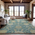 thumbnail image 1 of Addison Rugs Mayfield Premium Machine Washable Traditional Global Teal Rectangle Rug, 10' x 14', 1 of 6