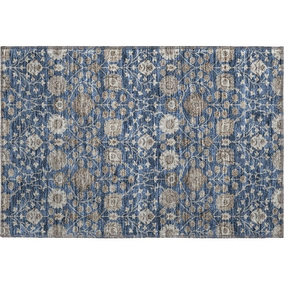 Dalyn Rugs Premium Machine Washable Mayfield AMF1155 Navy 1'8" x 2'6" Rug