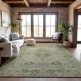 thumbnail image 1 of Addison Rugs Mayfield Premium Machine Washable Transitional Floral Aloe Rectangle Rug, 9' x 12', 1 of 6