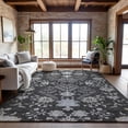thumbnail image 1 of Addison Rugs Mayfield Premium Machine Washable Transitional Floral Charcoal Rectangle Rug, 8' x 10', 1 of 6