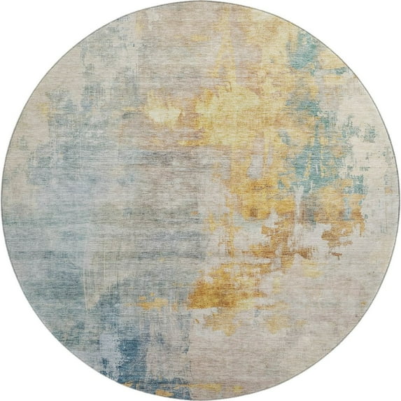 Dalyn Rugs Premium Machine Washable Mayfield AMF1160 Linen 8' x 8' Round Rug