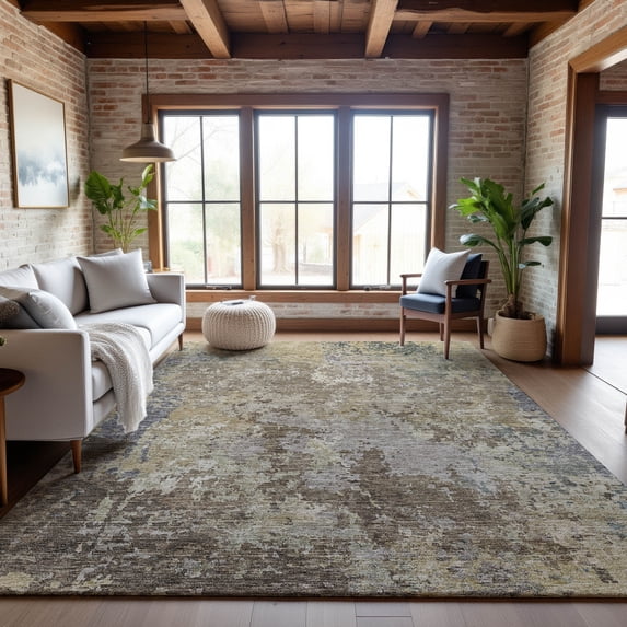 Addison Rugs Mayfield Premium Machine Washable Transitional Modern Beige Rectangle Rug, 9' x 12'