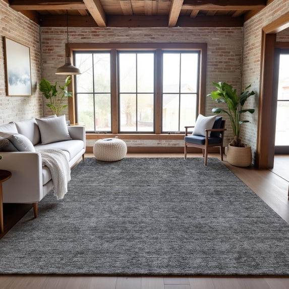 Addison Rugs Mayfield Premium Machine Washable Transitional Global Gray Rectangle Rug, 10' x 14'