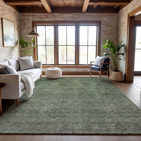 Addison Rugs Mayfield Premium Machine Washable Transitional Global Olive Rectangle Rug, 8' x 10'