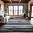 thumbnail image 1 of Addison Rugs Mayfield Premium Machine Washable Transitional Stripes Charcoal Rectangle Rug, 10' x 14', 1 of 6