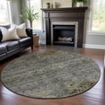 thumbnail image 1 of Addison Rugs Mayfield Premium Machine Washable Transitional Global Pewter Round Rug, 8' x 8', 1 of 5