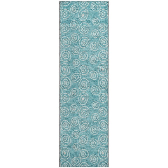 Dalyn Rugs Premium Machine Washable Mayfield AMF728 Teal 2'3" x 7'6" Runner Rug