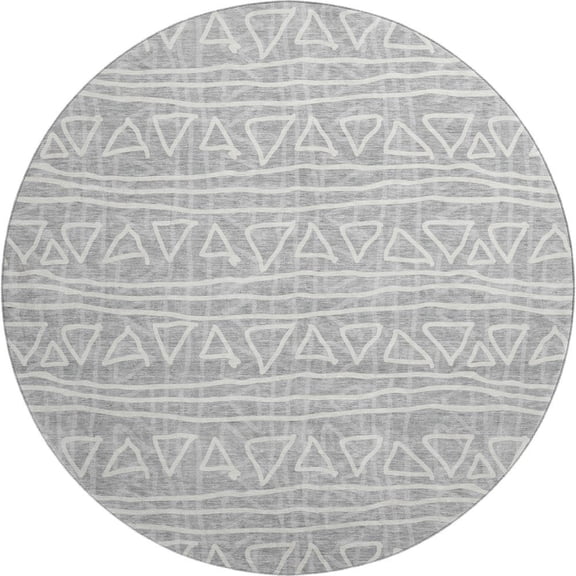 Dalyn Rugs Premium Machine Washable Mayfield AMF730 Gray 8' x 8' Round Rug