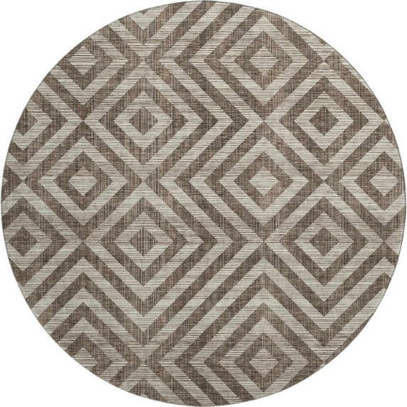 Dalyn Rugs Premium Machine Washable Mayfield AMF733 Brown 8' x 8' Round Rug