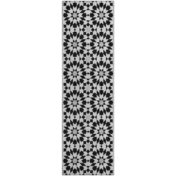 Dalyn Rugs Premium Machine Washable Mayfield AMF734 Black 2'3" x 7'6" Runner Rug