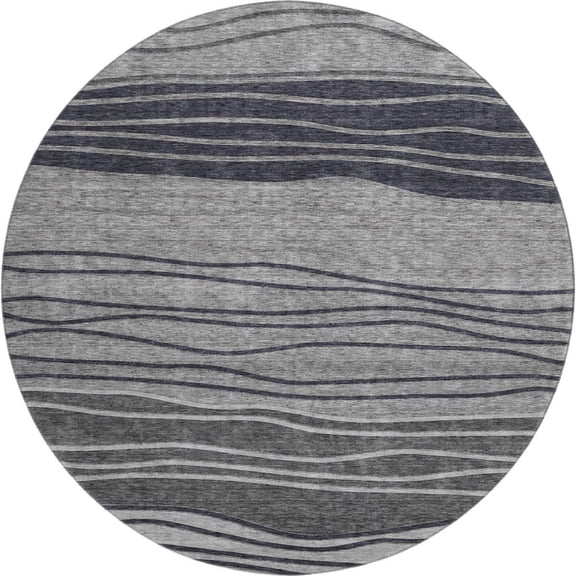 Dalyn Rugs Premium Machine Washable Mayfield AMF735 Gray 8' x 8' Round Rug