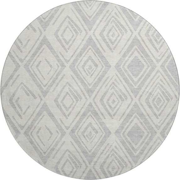 Dalyn Rugs Premium Machine Washable Mayfield AMF737 Pewter 8' x 8' Round Rug