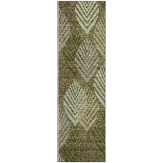 Dalyn Rugs Premium Machine Washable Mayfield AMF744 Olive 2'3" x 7'6" Runner Rug