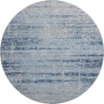 thumbnail image 1 of HomeRoots 662954 8 ft. Sky Blue & Gray Abstract Washable Round Area Rug with UV Protection, 1 of 9