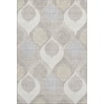 thumbnail image 1 of HomeRoots 663069 8 x 10 ft. Ivory Beige & Gray Ogee Washable Machine Made Rectangle Area Rug with UV Protection, 1 of 1