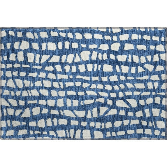 Dalyn Rugs Premium Machine Washable Mayfield AMF754 Navy 1'8" x 2'6" Rug