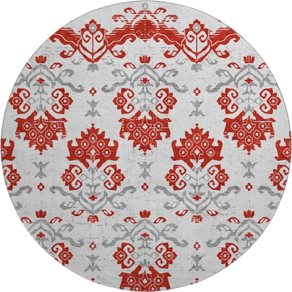 Dalyn Rugs Premium Machine Washable Mayfield AMF759 Red 8' x 8' Round Rug