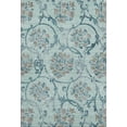 thumbnail image 1 of HomeRoots 664008 10 x 14 ft. Teal & Gray Floral Traditional Washable Machine Made Rectangle Area Rug with UV Protection, 1 of 9