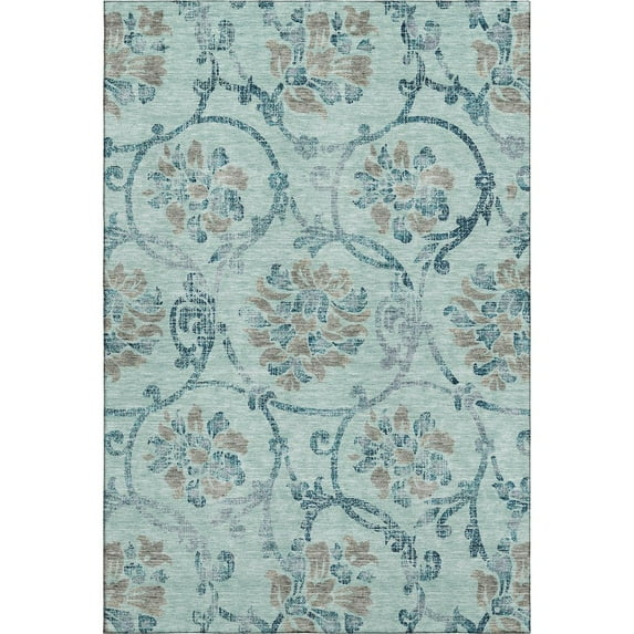 Dalyn Rugs Premium Machine Washable Mayfield AMF762 Teal 9' x 12' Rug