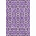 thumbnail image 1 of HomeRoots 665106 5 x 8 ft. Purple & Ivory Medallion Transitional Washable Machine Made Rectangle Area Rug with UV Protection, 1 of 9
