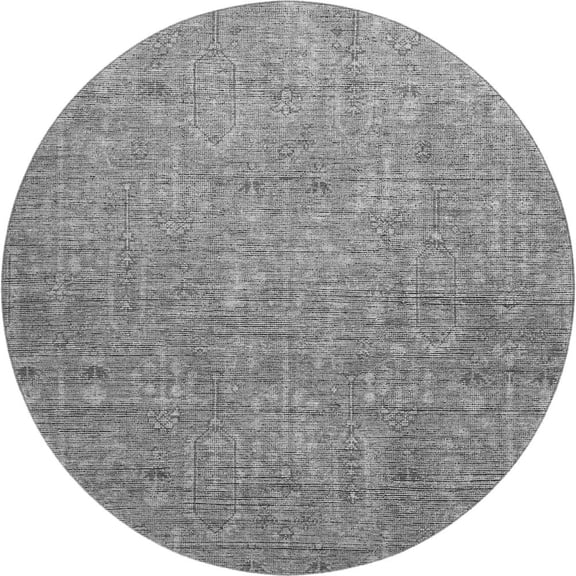 Dalyn Rugs Premium Machine Washable Mayfield AMF790 Gray 8' x 8' Round Rug