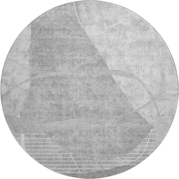 Dalyn Rugs Premium Machine Washable Mayfield AMF805 Gray 8' x 8' Round Rug