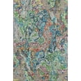 thumbnail image 1 of HomeRoots 666790 3 x 5 ft. Blue, Orange & Green Abstract Washable Machine Made Rectangle Area Rug with UV Protection, 1 of 9