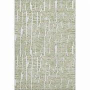 HomeRoots 666832 5 x 8 ft. Artichoke Green & Ivory Vermicular Washable Machine Made Rectangle Area Rug with UV Protection