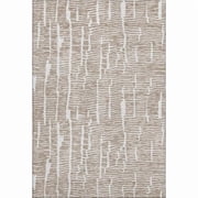 HomeRoots 666852 8 x 10 ft. Brown & Ivory Vermicular Washable Machine Made Rectangle Area Rug with UV Protection
