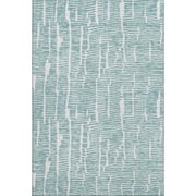 HomeRoots 666866 10 x 14 ft. Teal & Ivory Vermicular Washable Machine Made Rectangle Area Rug with UV Protection