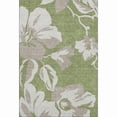 thumbnail image 1 of HomeRoots 668003 8 x 10 ft. Olive Green & Gray Floral Transitional Washable Machine Made Rectangle Area Rug with UV Protection, 1 of 9
