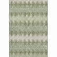 thumbnail image 1 of HomeRoots 668944 8 x 10 ft. Artichoke Green & Beige Striped Transitional Washable Machine Made Rectangle Area Rug with UV Protection, 1 of 9